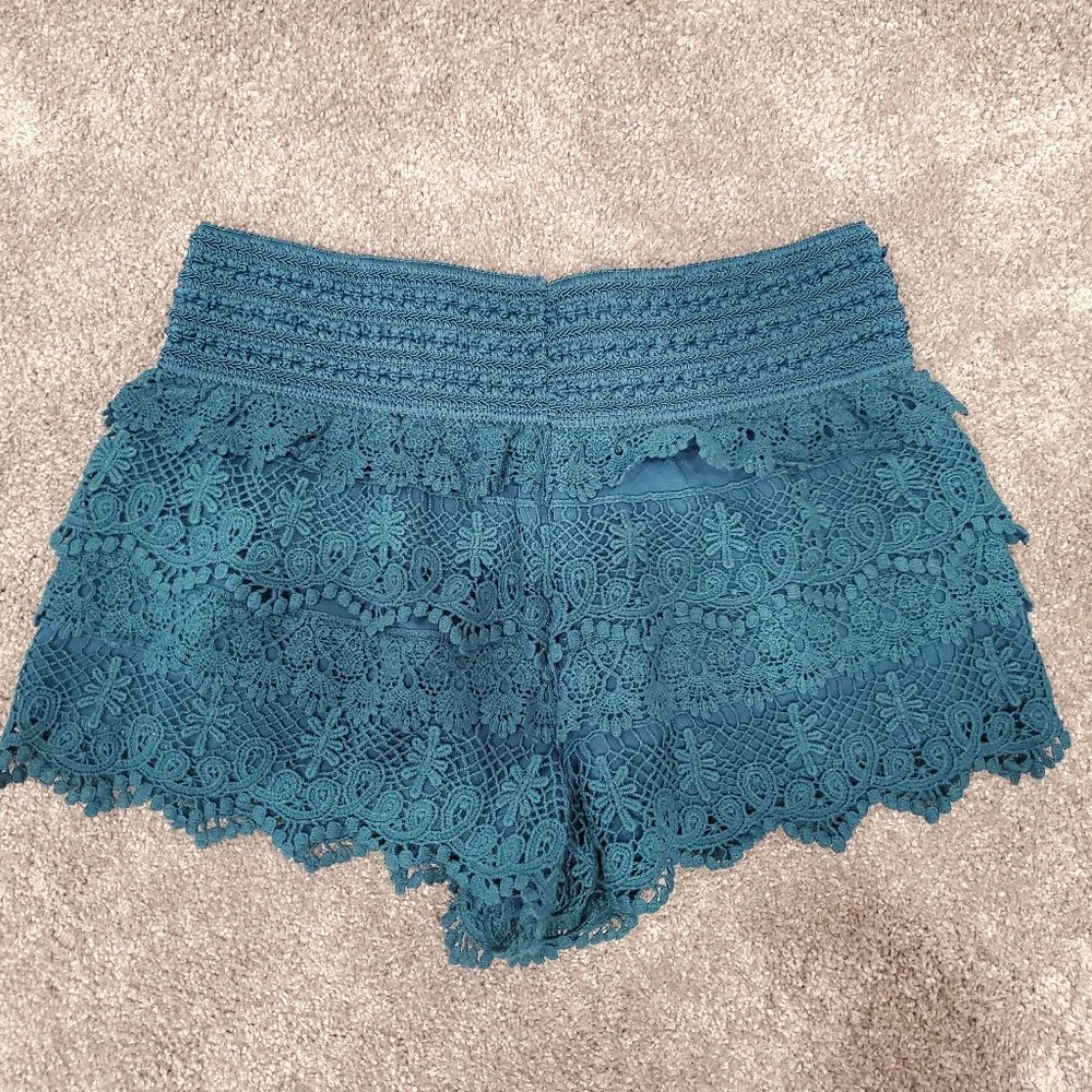 American Rag Dark Green Lace Shorts